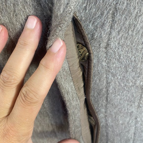 VINTAGE GOLDEN GATE LLAMA AND VIRGIN WOOL LONG COAT (SZ SM) - Picture 9 of 16